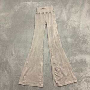 Free People FP Movement XS/S Leggings Good Karma Flare Distressed In Mushroom
